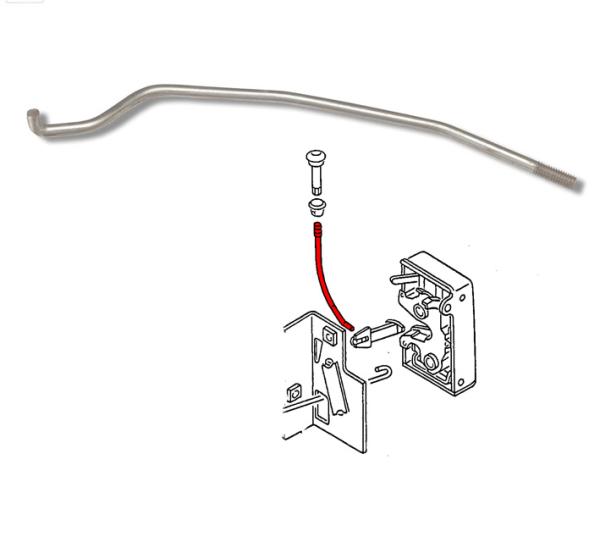 Door lock retainer bar, left (837 161 183), VW ...